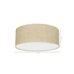 Milagro MLP7487 MARSHALL WHITE / RATAN Плафониера 2xE27 Ø40см