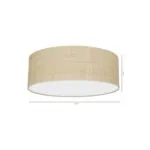 Milagro MLP7488 MARSHALL WHITE / RATAN Плафониера 3xE27 Ø50см