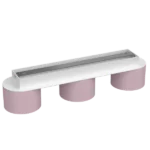 Milagro MLP7555 Плафон DIXIE Pink/White 3xGX53