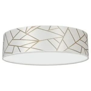 Milagro MLP7567 ZIGGY WHITE Бяла/Златна Плафониера 3xE27 Ø50см
