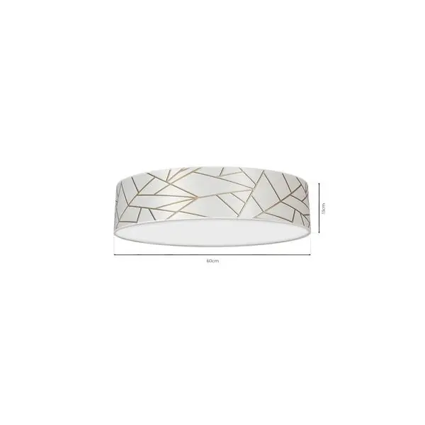 Milagro MLP7568 ZIGGY WHITE Бяла/Златна Плафониера 3xE27 Ø60см