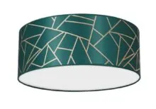 Milagro MLP7577 ZIGGY GREEN Gold/Бутилка зелена Плафониера 2xE27 Ø40см
