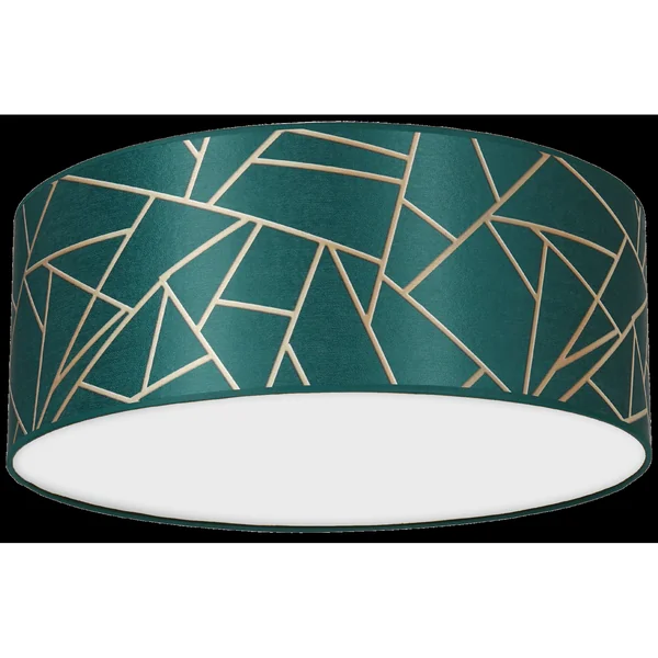 Milagro MLP7577 ZIGGY GREEN Gold/Бутилка зелена Плафониера 2xE27 Ø40см