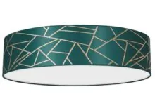 Milagro MLP7579 ZIGGY GREEN Gold/Бутилка зелена Плафониера 3xE27 Ø60см