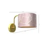 Milagro MLP7583 ZIGGY PINK Gold/Pink стенна лампа 1xE27