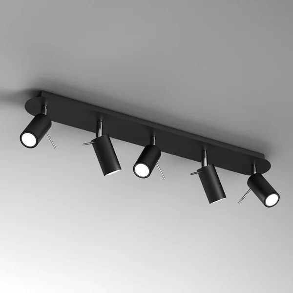 Milagro MLP7621 PRESTON BLACK/CHROME 5x мини GU10 таванна лампа