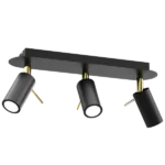 Milagro MLP7636 PRESTON GOLD/BLACK 3x мини GU10 таванна лампа