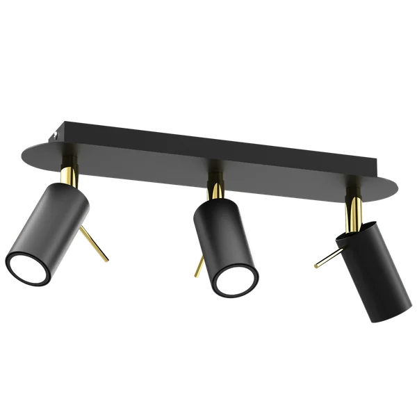 Milagro MLP7636 PRESTON GOLD/BLACK 3x мини GU10 таванна лампа