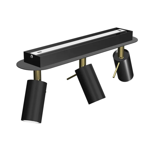 Milagro MLP7636 PRESTON GOLD/BLACK 3x мини GU10 таванна лампа