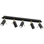 Milagro MLP7637 PRESTON GOLD/BLACK 5x мини GU10 таванна лампа