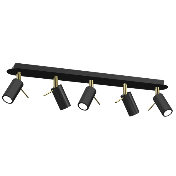 Milagro MLP7637 PRESTON GOLD/BLACK 5x мини GU10 таванна лампа