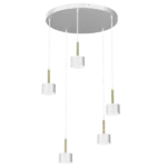 Milagro MLP7757 Висяща лампа ARENA WHITE/GOLD 5xGX53
