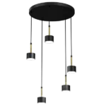 Milagro MLP7763 Висяща лампа ARENA BLACK/GOLD 5xGX53