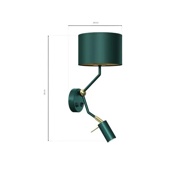 Milagro MLP7873 Стенна лампа VERDE GREEN + 1x mini GU10