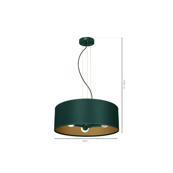 Milagro MLP7879 Висяща лампа VERDE GREEN 3xE27