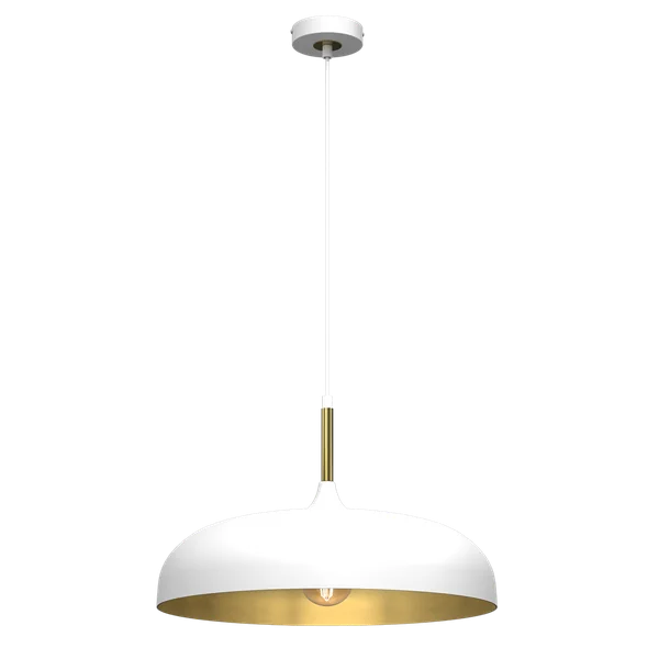 Milagro MLP7899 Висяща лампа LINCOLN WHITE/GOLD 1xE27 45см