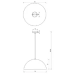 Milagro MLP7974 BETA WHITE/GOLD висяща лампа 1xE27 45см