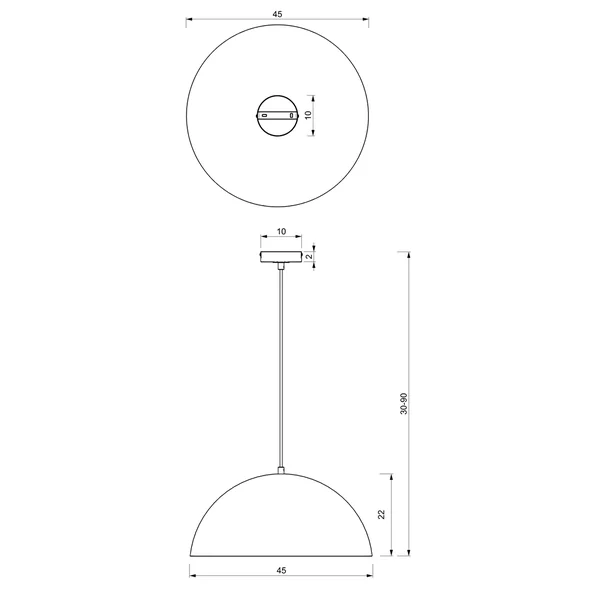 Milagro MLP7974 BETA WHITE/GOLD висяща лампа 1xE27 45см