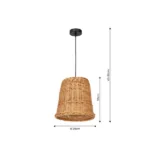 Milagro MLP7990 Висяща лампа VIMINI NATURAL WOOD 1xE27