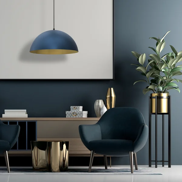 Milagro MLP8289 Висяща лампа BETA NAVY BLUE/GOLD 1xE27 45см