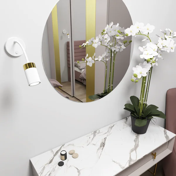 Milagro MLP8535 JOKER WHITE/GOLD флекс аплик 1xGU10