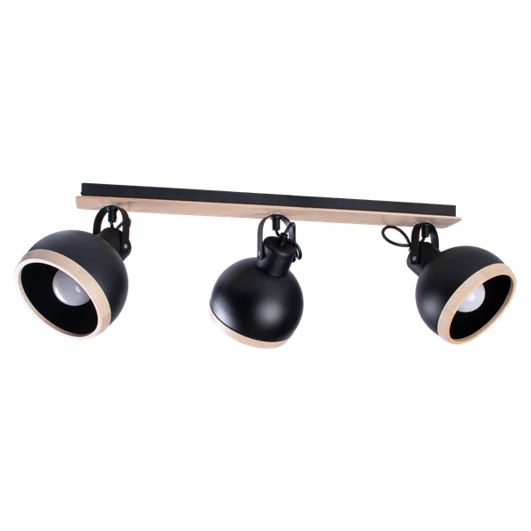 Milagro MLP8658 ОВАЛНА ЧЕРНА лампа за плафон 3xE27