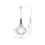 Milagro MLP8672 Висяща лампа CESTA GREEN 1xE27