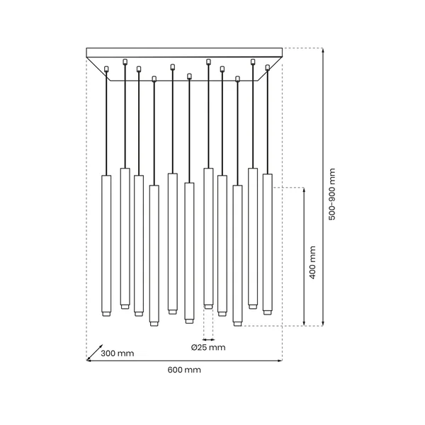 Milagro MLP8845 Висяща лампа MONZA BRASS 11xG9 max 8W LED