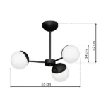 Milagro MLP8865 Полилей SFERA BLACK 3xE14