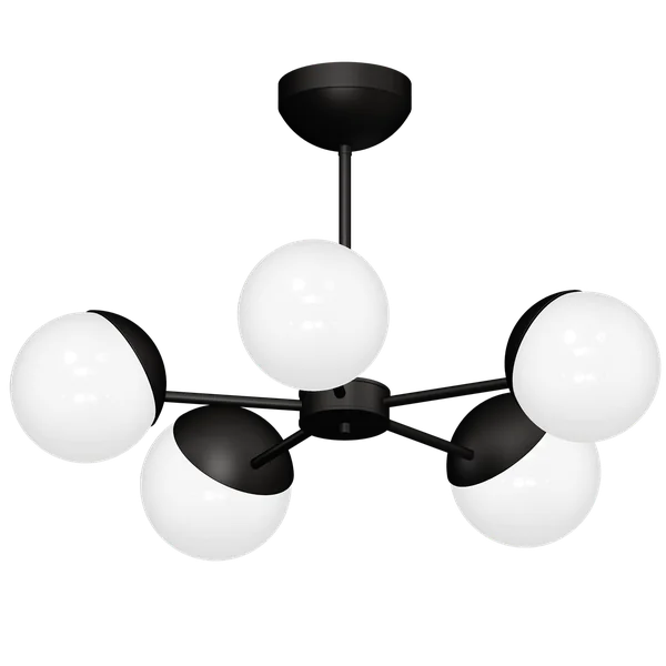 Milagro MLP8866 SFERA BLACK полилей 5xE14