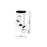 Milagro MLP8869 Висяща лампа SFERA BLACK 5xE14