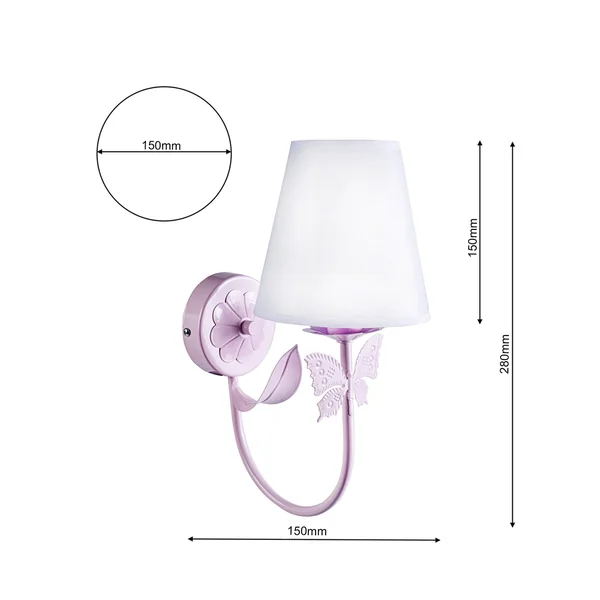 Milagro MLP962 Аплик ALICE PINK 1xE14