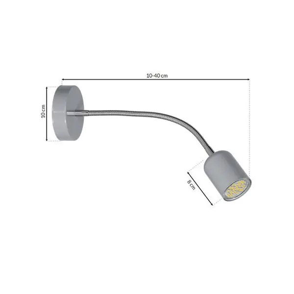 Milagro MLP9635 MAXI GREY аплик 1xGU10