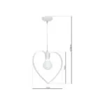 Milagro MLP9950 AMORE WHITE висяща лампа 1xE27