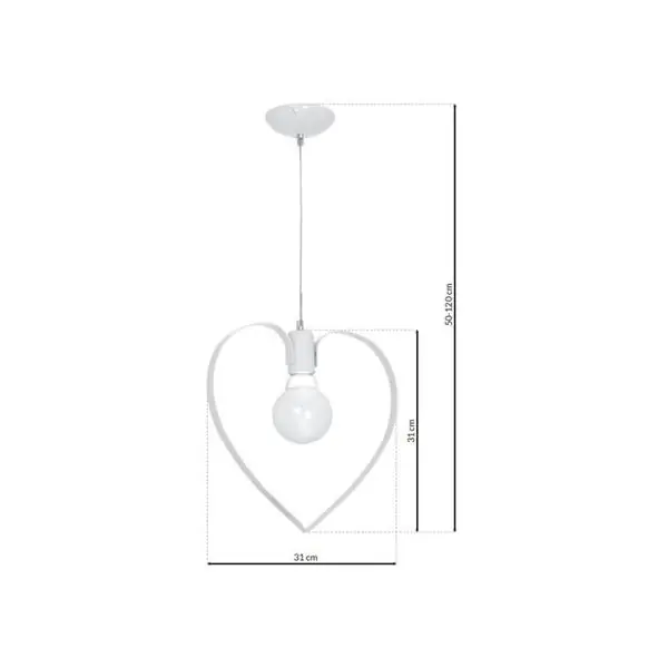 Milagro MLP9950 AMORE WHITE висяща лампа 1xE27
