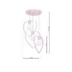 Milagro MLP9954 Висяща лампа AMORE PINK 3xE27