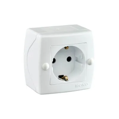 Vito MN-104-010107-117 MONO OCTANS Контакт заземен Открит монтаж Бял