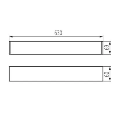 Kanlux 27417 Линейно осветително тяло за тръба LED T8 ALIN 4LED 630mm NT ALIN 4LED 1X60-B-NT