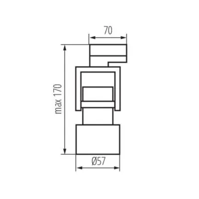 Kanlux 33148 Прожектор за шина ACORD ATL5 GU10 ATL5 GU10-B