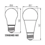 Kanlux 33746 LED Лампа източник на светлина IQ-LED A67 IQ-LED A67 N 19W-WW