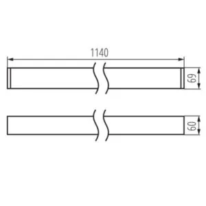 Kanlux 33974 Линейно LED осветително тяло AL-ML-NT AL-ML-WW-MAT-W-NT