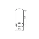 Kanlux 36642 Точково таванно осветително тяло AQILO IP65 AQILO E14 IP65 DSO-B