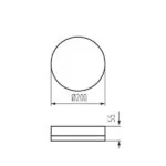 Kanlux 37291 LED плафониера IPER LED IPER LED 19W-NW-O