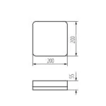 Kanlux 37303 LED плафониера IPER LED IPER LED 19W-NW-L-SE