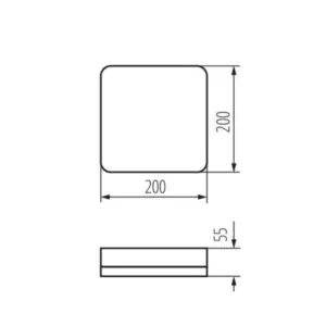 Kanlux 37303 LED плафониера IPER LED IPER LED 19W-NW-L-SE