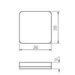 Kanlux 37304 LED плафониера IPER LED IPER LED 26W-NW-L-SE