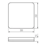 Kanlux 37305 LED плафониера IPER LED IPER LED 35W-NW-L-SE