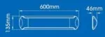 V-TAC VT-4974 16W 60см LED Тяло Решетка Топло Бяла Светлина
