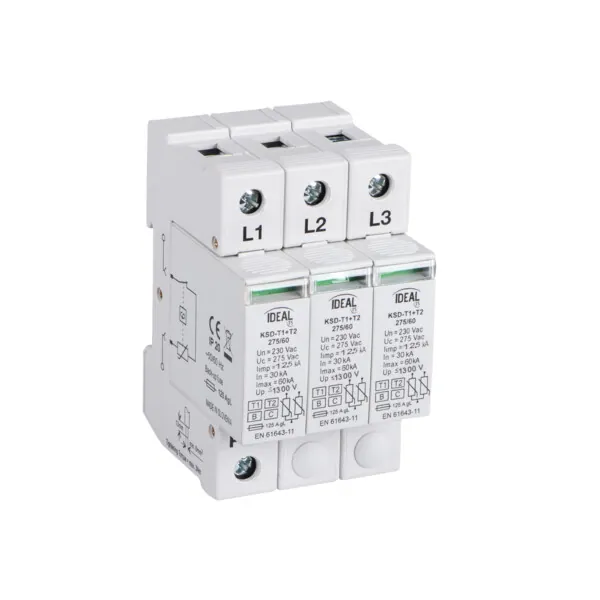 Kanlux 23921 Защита от утечка на електрически ток KSD KSD-T1+T2 275/180 3P