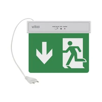 Vito 5020160 АВАРИЙНО LED ОСВЕТЛЕНИЕ EXIT-10 2W 6500K (СТУДЕНА СВЕТЛИНА) 3.7V 500mAh 14500 LI-ION